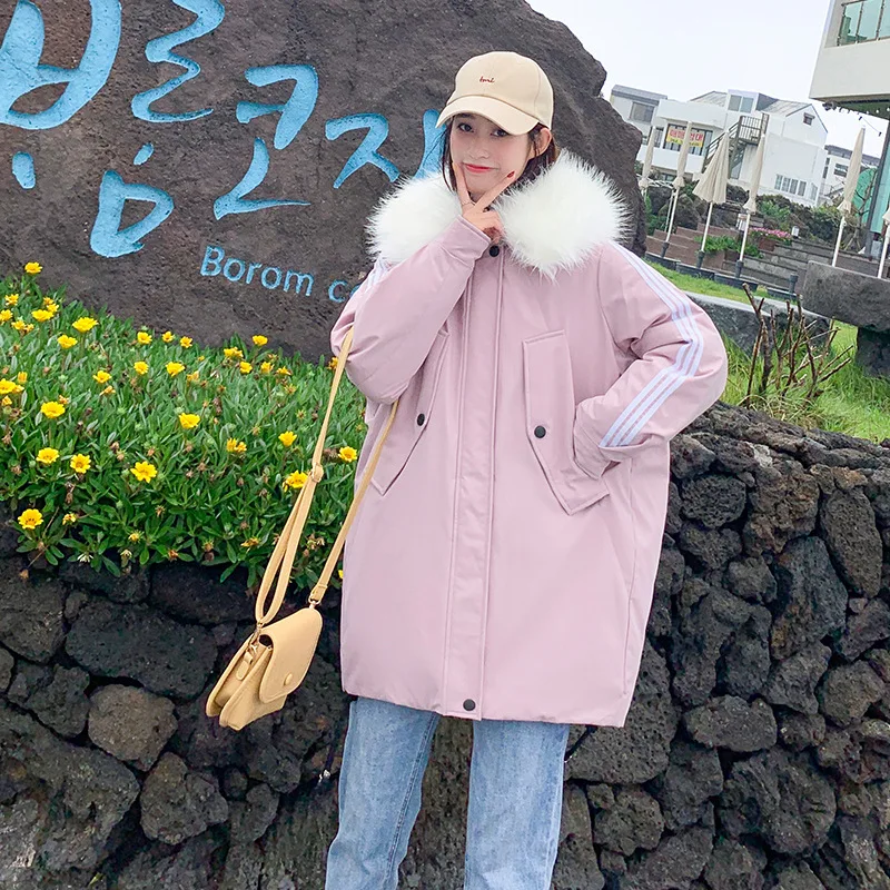

Parka down Jacket Cotton-padded Clothes Women's Mid-length 2019 New Style Korean-style Dongdaemun Loose-Fit Slimming Cotton Over
