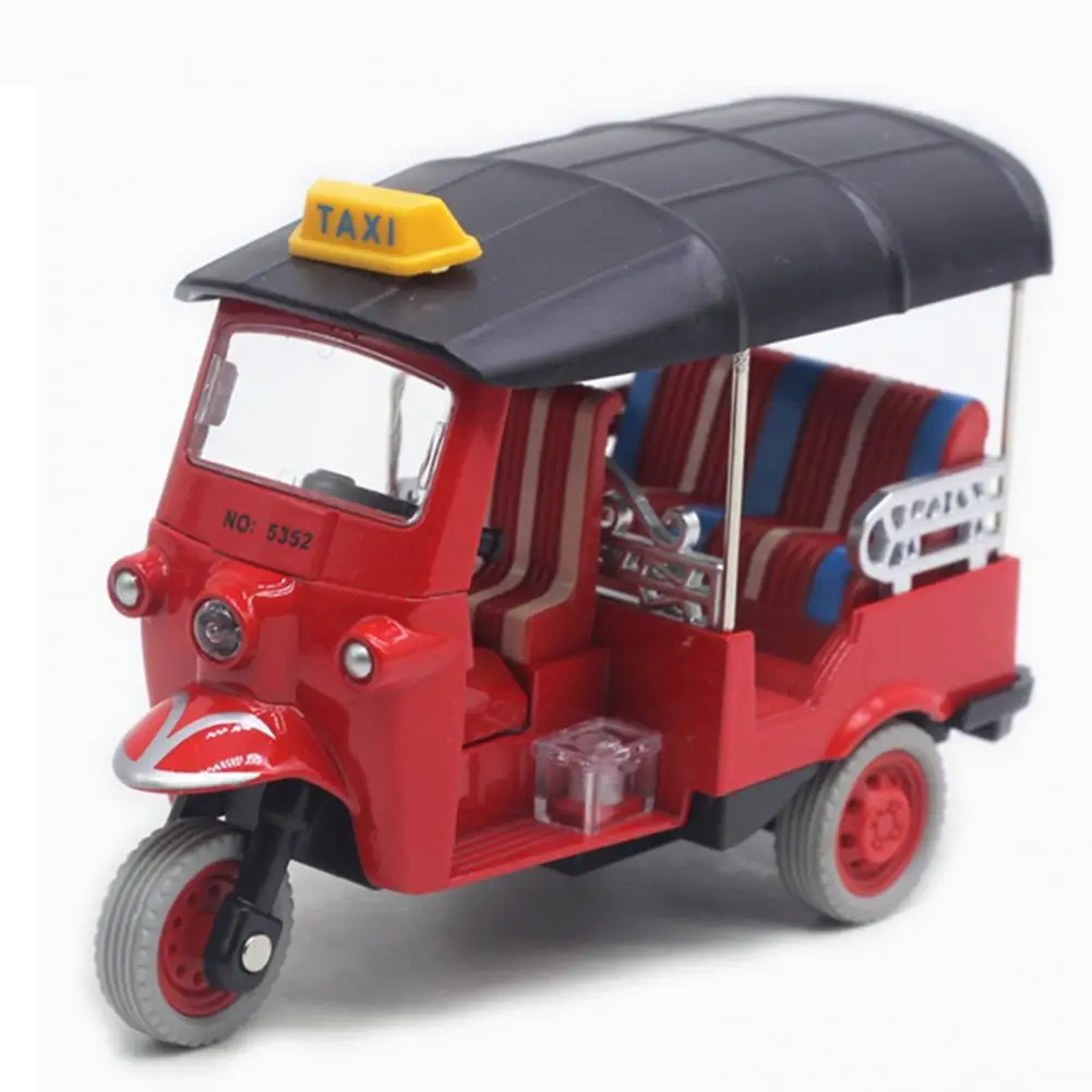 

Tricycle Model Toy Simulation Display Souvenirs Alloy Pull Back Diecast Vehicles Toy Gift Kids Classic Toys