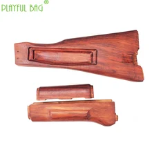 CS Toy part AK Solid Wood Kit Three-piece Kit AK105 CPAK74MS Water Bomb Modification of Red Flower Pear Wood Guard Backrest KD55