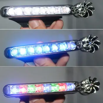 

Wind Car Front Net 3 Color Led Lamp Wiper Led Lights Daytime Running Lights Sticker Promotion Car Accessories