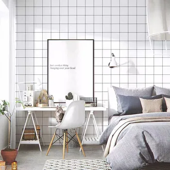 

Vinyl self adhesive wallpaper white&black stickers Wall PVC waterproof wall paper for living room kitchen bathroom rolls 3m 5m