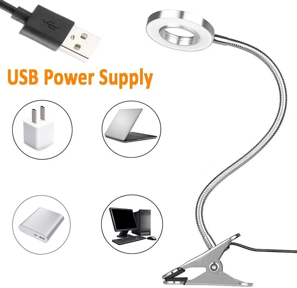 USB затемнения Рабочий стол клип на светильник наращивание ресниц светодиодный