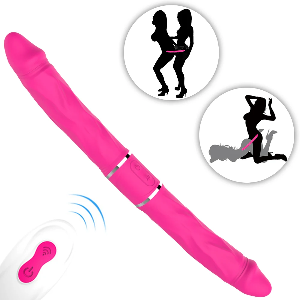 Remote Control Double Head Dildo Vibrator Rechargable Clitoral G-point Stimulator Vaginal Massager Sex Toys for Woman Lesbians 1