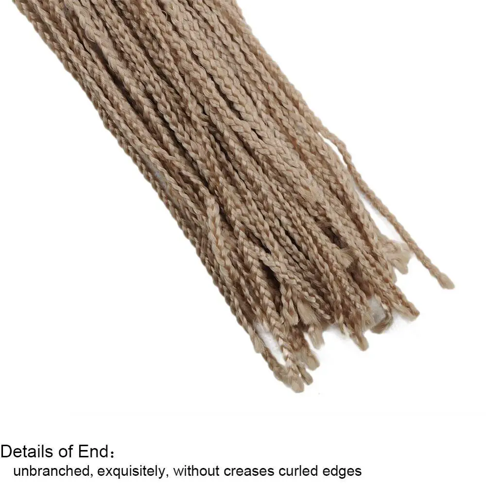 Zizi Braids Crochet Box Braids Synthetic Braiding Hair Extensions Blonde Balck Grey Red Pink Blue Purple For Women