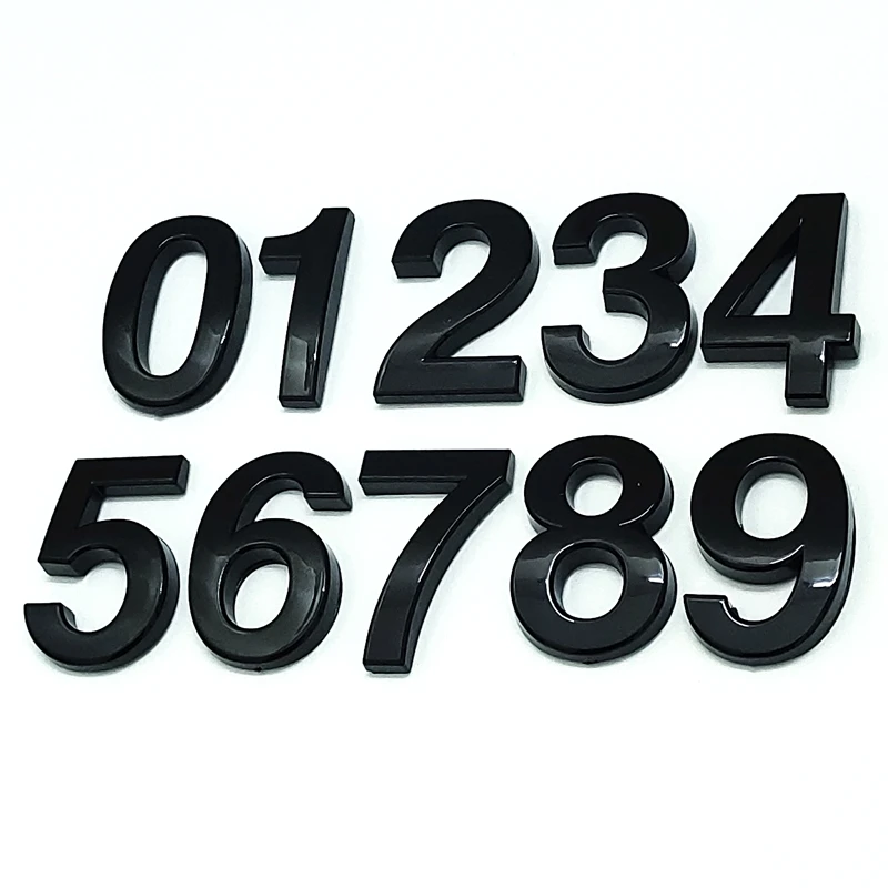 Черный самоклеющийся дверной налет стикер с номером дома 5 см 0123456789 цифра адрес