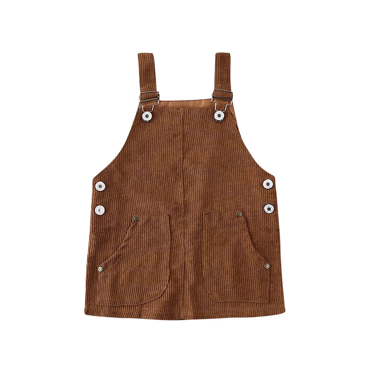 Casual Kids Baby Girl Corduroy Strap Dress Retro Suspenders Sling Mini 2020 Spring Summer Children 0-5Y | Детская одежда и обувь