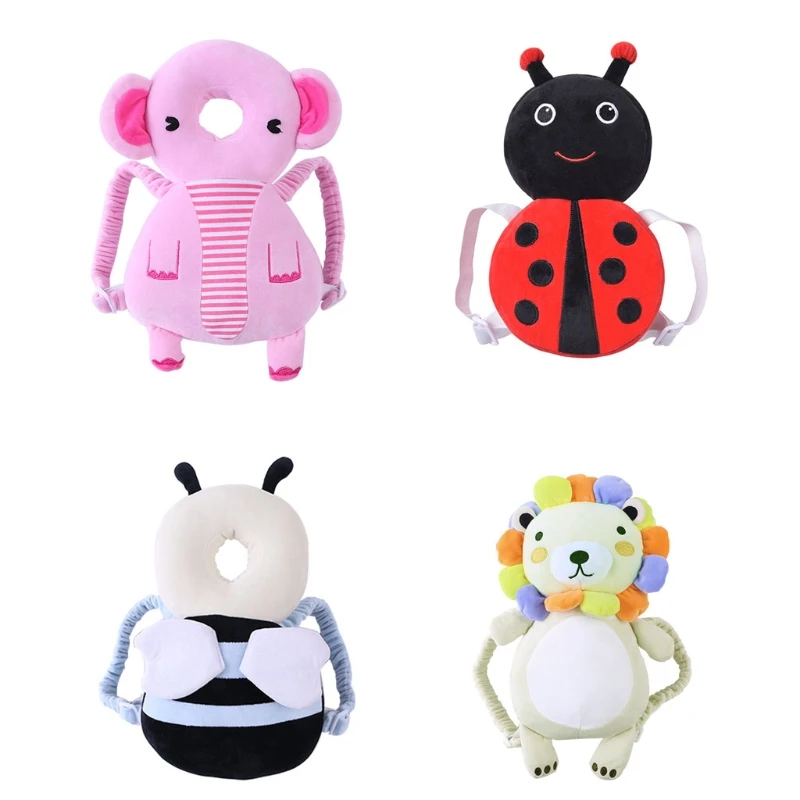 Cute mesh ladybug Head Protector Baby Anti Fall Toddler Breathable Pillow Kids 