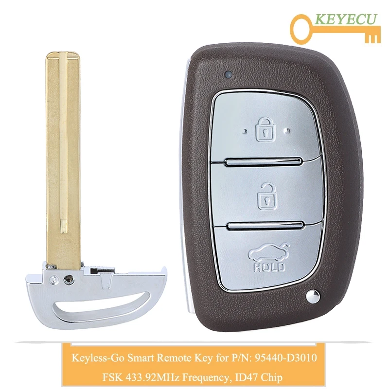 KEYECU Smart Keyless-Go пульт дистанционного управления автомобильный ключ для hyundai Tucson 2018