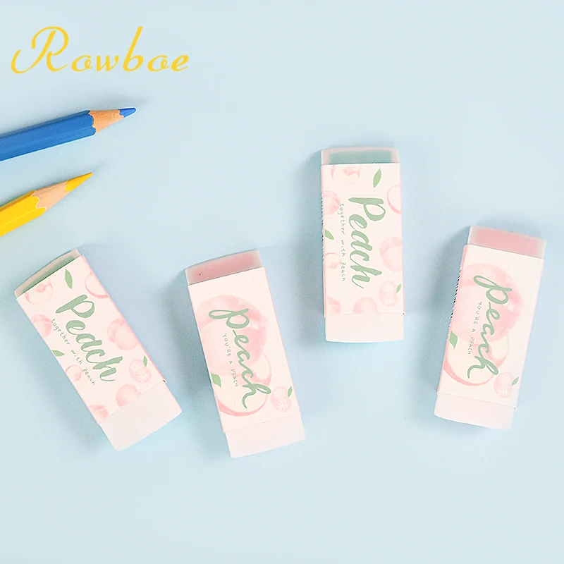 Милые канцелярские принадлежности ROWBOE музыкальный персиковый ластик детская