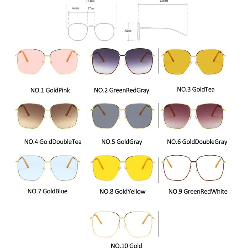 LeonLion 2021 Fashion Metal Women Sunglasses Mirror Classic Large frame Retro Street Beat Glasses Travel Oculos De Sol UV400