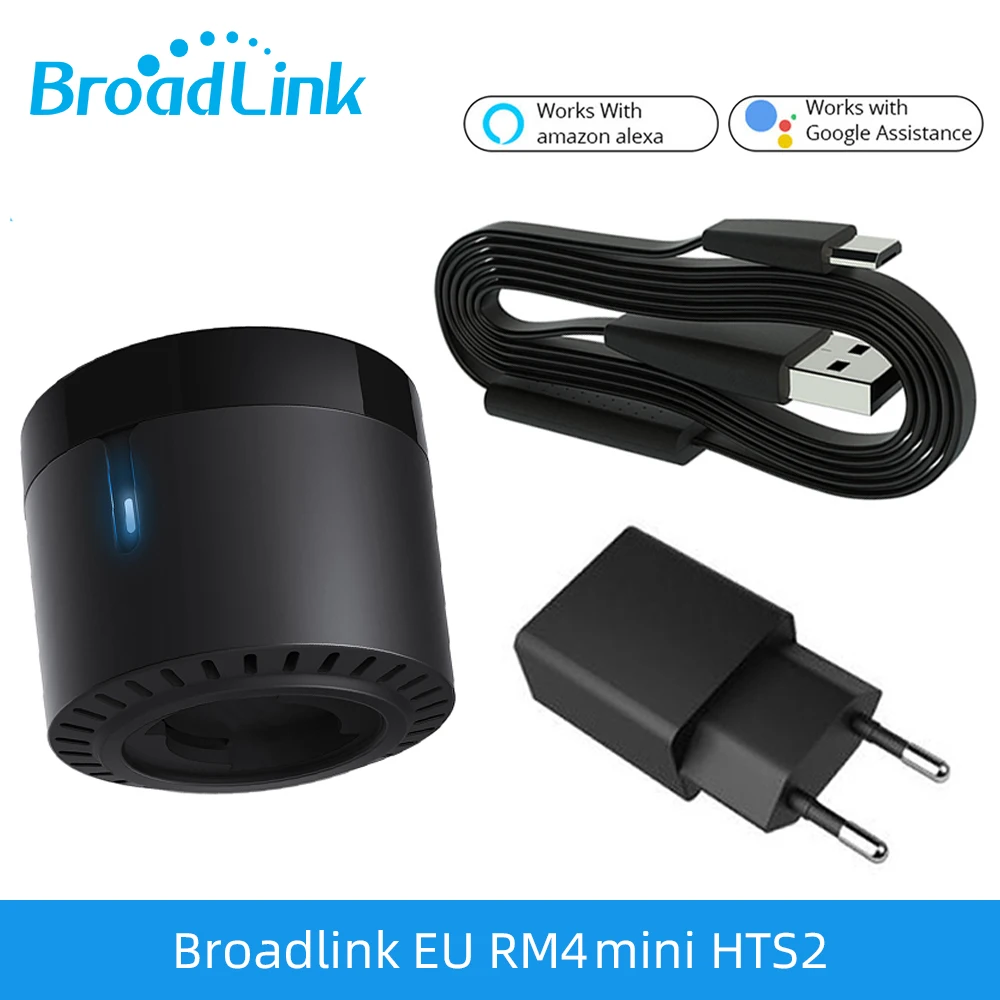 Broadlink RM4 Mini Wireless IR WiFi Smart Remote Control Work with Alexa  Google