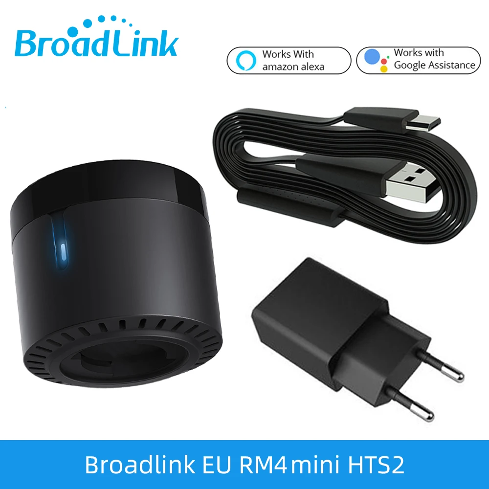 Mini Controle Remoto Universal ir Wifi Controlador Inteligente Temperatura Hts2 Sensor de Umidade Funciona com Alexa Google Home Broadlink-rm4