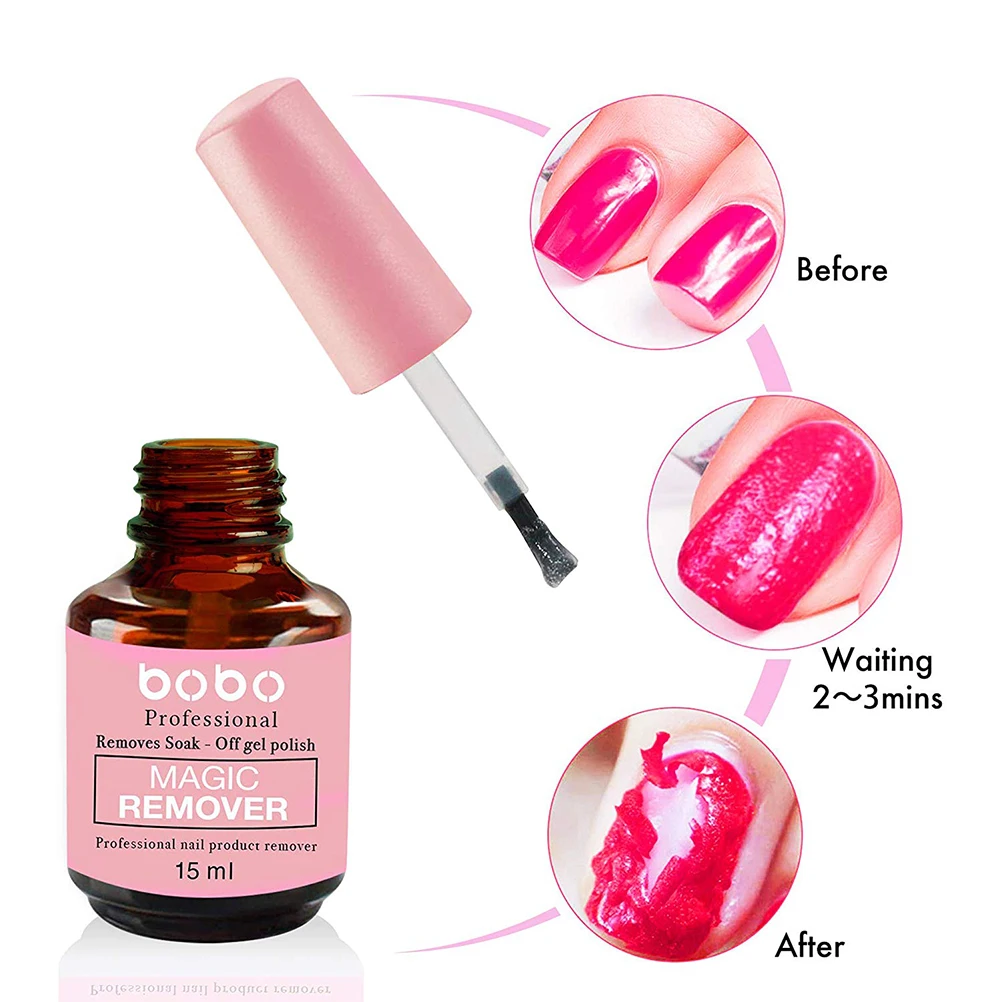 15ml Nail Polish Remover For Manicure Gel Polish Remover Cleaner Polish Gel Cleanser UV Gel Nail Art Polish Remover