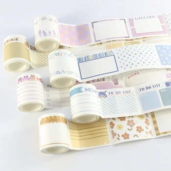 

Domikee cute candy Korean cartoon school student self adhesive memo pad rolls kids sticky notepad washi tape stationery supplies