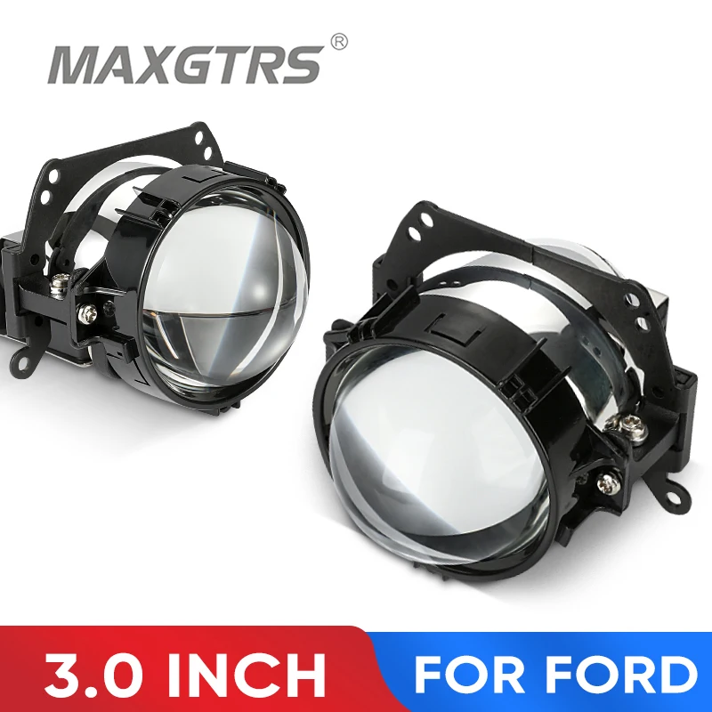 2x 3.0 inch Bi-LED Lens Headlight H4 H7 H1 9005 9006 Projector LED For Ford Ecosport Fiesta Focus Freestyle Fusion C-max | Автомобили и