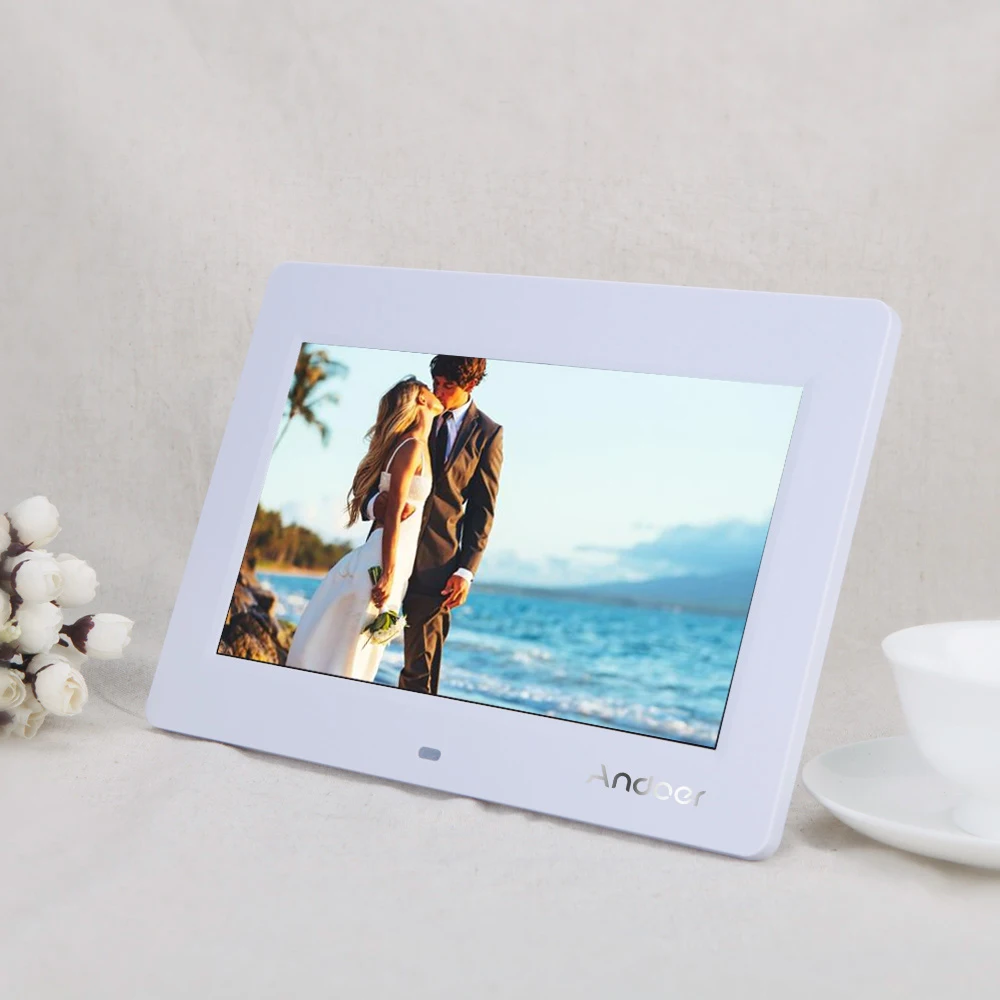 Andoer 10'' HD Ultrathin Digital Photo Frame TFT-LCD 1024* 600 Clock MP3 MP4 Movie Player Digital Photo Frame w/Remote Desktop