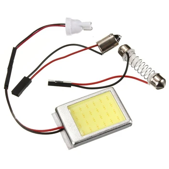 

NEW-Light panel 24 COB LED Panel DC 12V (T10 plug + BA9S plug + Feston adapter) White