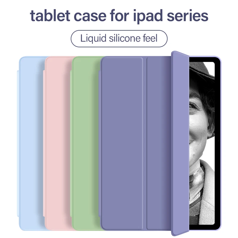

Luxury Cute Silicone Leather Tablet Case For iPad 10.2 inch Silicone Back Stand Smart Cover For iPad A2197 A2198 A2200 Coque