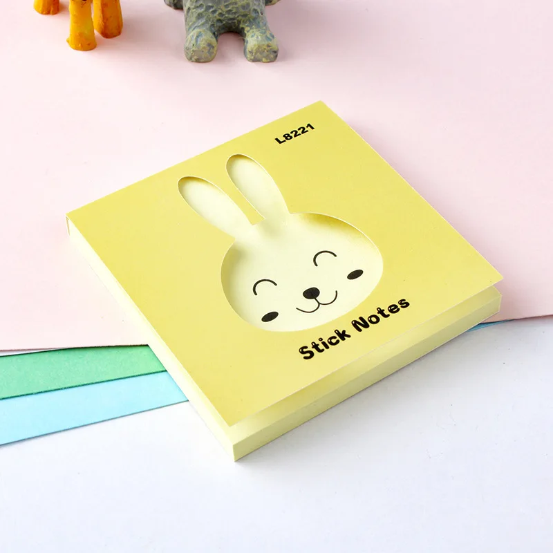 60 листов милый кролик memo pad Kawaii Канцелярские бумажные липкие отправить сообщение для студентов Новинка подарки для школы и офиса поставка