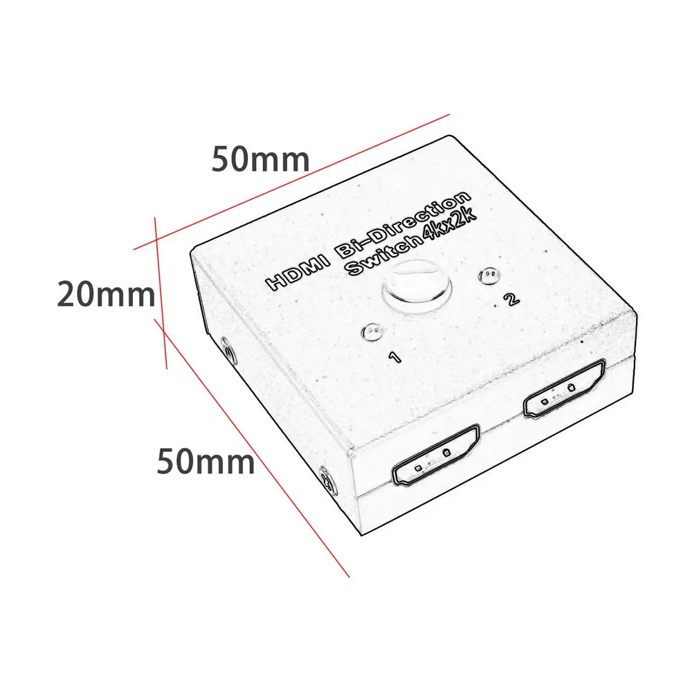 HDMI переключатель 2X1 или HDMI сплиттер 1X2 HDMI двухнаправленный переключатель разветвитель Селектор с HDCP passthline поддерживает Ultra HD 4K