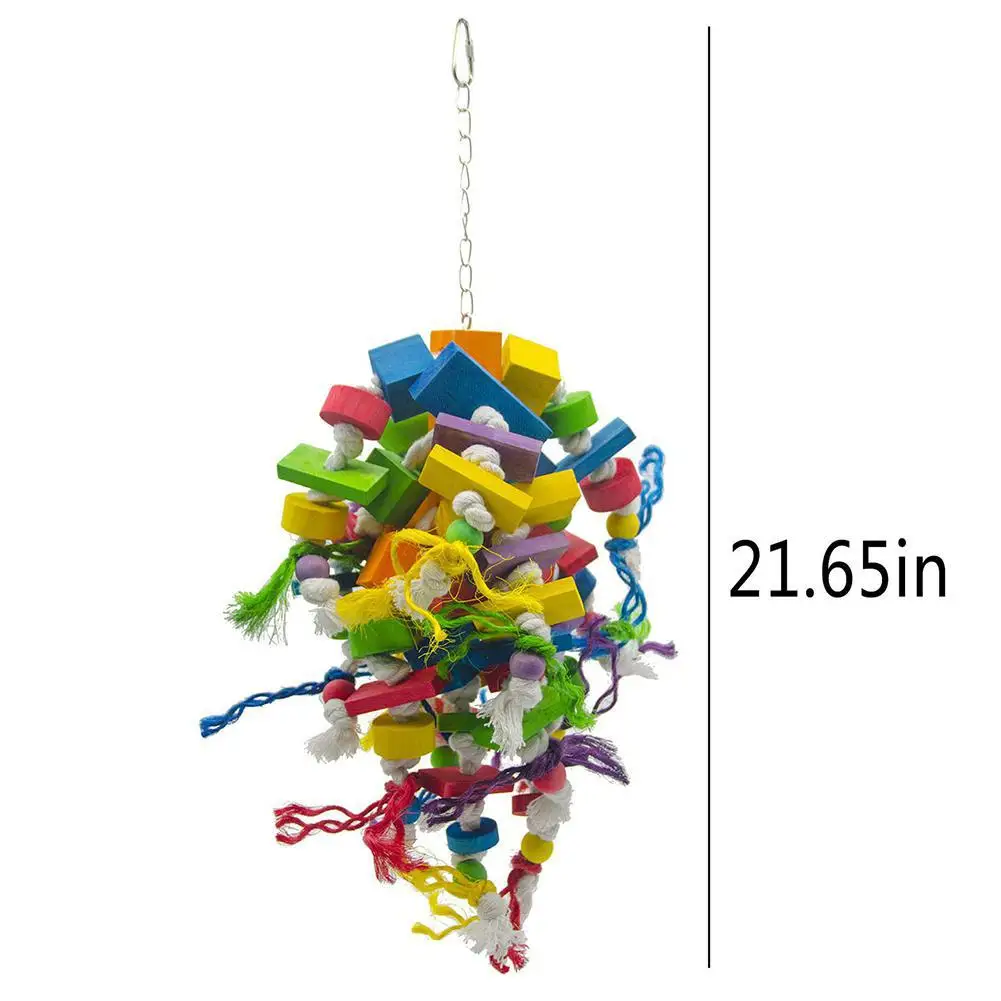 Деревянная хлопковая веревка Подсолнух Укус игрушка для большого среднего попугая