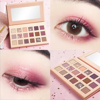 

18 Colors Shimmer Matte Eye Shadow Palette Waterproof Makeup Easy To Color Long-lasting Smudge-proof Eye Makeup Palette