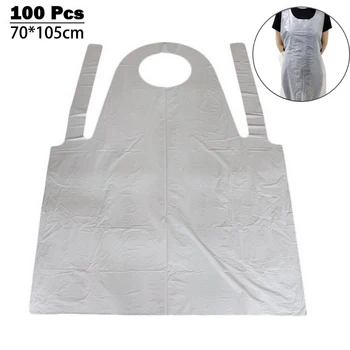 

Dropshipping Thicken Disposable Aprons Adult Plastic Waterproof Oilproof Bib Apron Perfect for Cooking BBQ Painting DIY Crafts