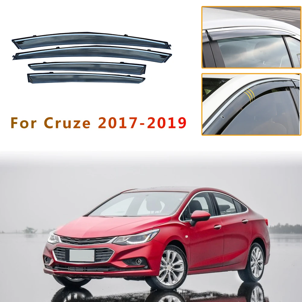 

For Chevrolet Cruze Sedan 2017 2018 2019 Window Sun Rain Visor Weather Shield Deflector Guard Car Styling Auto Accessories