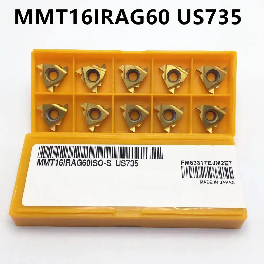 Твердосплавная вставка MMT 16IR AG60 US735 резьбовой токарный инструмент с ЧПУ Токарный