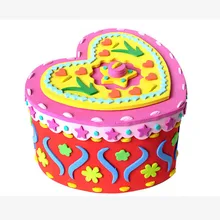 4 цвета милый мультфильм DIY корзины ручной работы для хранения коробка 3D EVA головоломка детская коробка для рукоделия творческие игрушки для детей развивающие игрушки