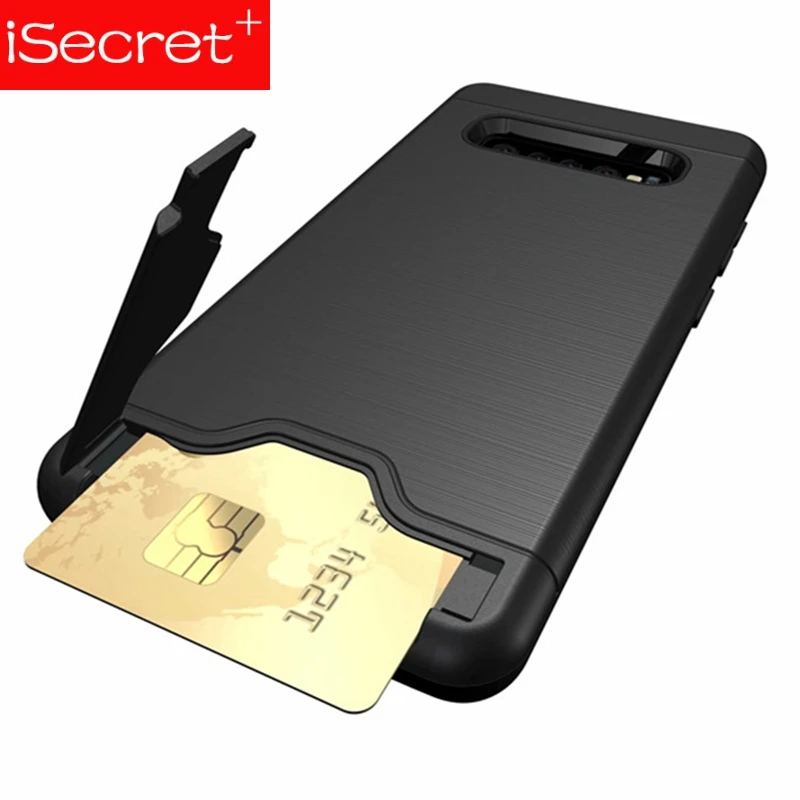 For Samsung Galaxy S10 S9 S8 Note 10 Plus S7 edge Case Shockproof TPU PC Rugged Armor Cover A3 A5 A7 2017 A8 Card Slot | Мобильные