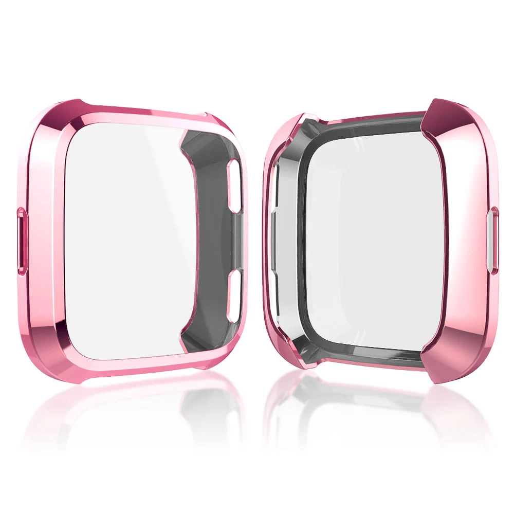 Покрытие прозрачный ТПУ чехол для экрана для Fitbit Versa Общая защитная крышка бампер Смарт-часы долговечные аксессуары