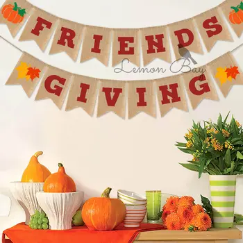 

1 Set Thanksgiving Friends Banners For Window Wall Yard Party Thanksgiving Theme Mabula Flag Thanksgiving Banner Garland