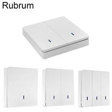 Rubrum controle remoto sem fio interruptor controlador ac 110 v 220 v receptor 433mhz parede transmissor remoto sala quarto luz de teto