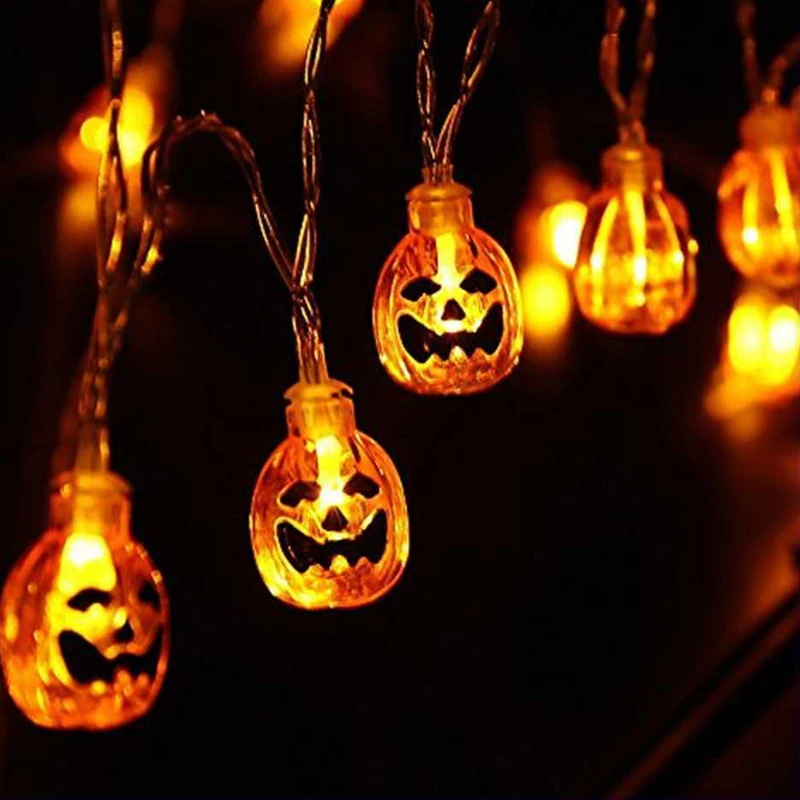 

2019 new Creative Halloween String Lights Small Pumpkin 10 LED Decorative novelty Lights 1.5 metre