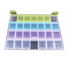 1 шт., коробка для хранения, алмазная, практичная, 28 сеток, прочный пластиковый контейнер для хранения, коробка для хранения таблеток, бусины, стразы
