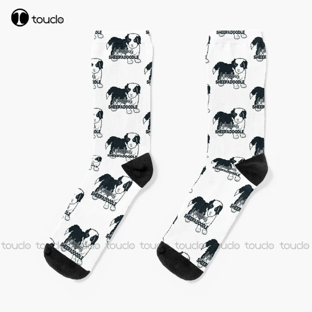 

New Fabulous Sheepadoodle - Funny Dog Sheepadoodle Lovers - Funny Illustration Gifts Idea For Her Socks Cool Socks Teen Socks