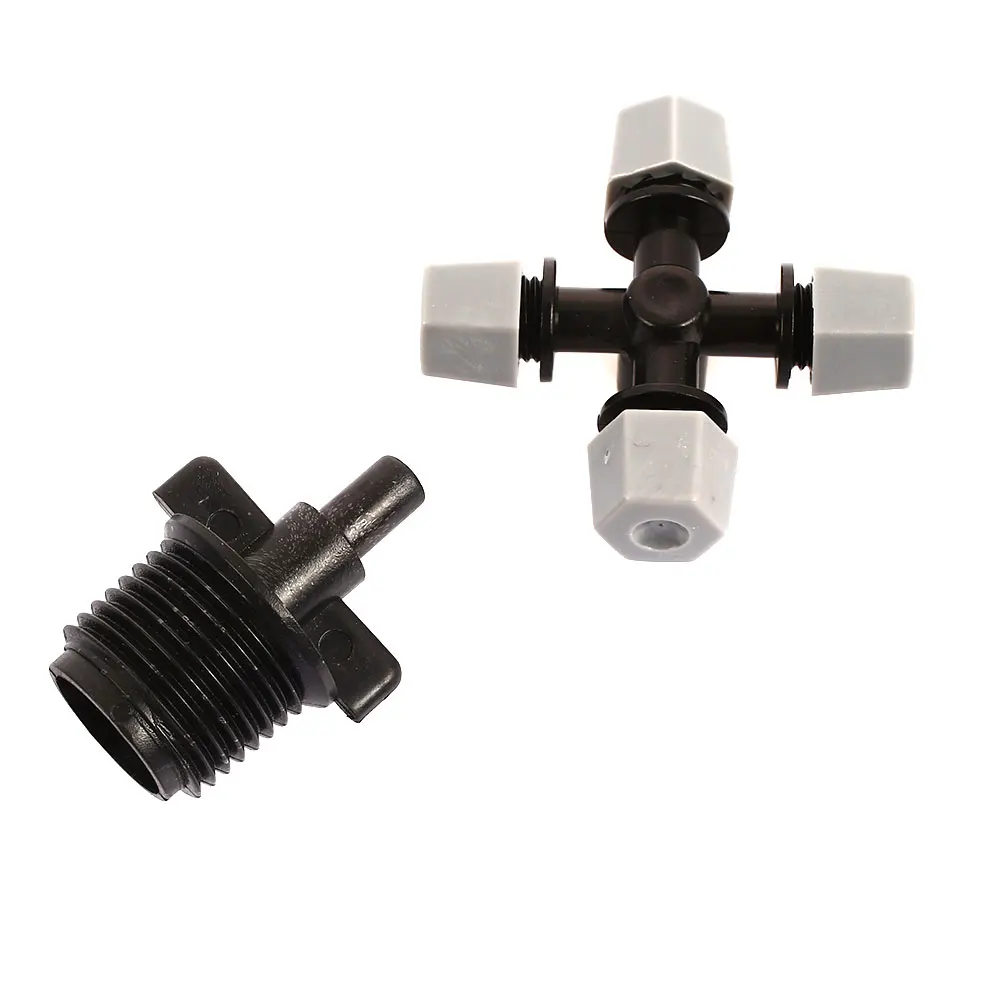 4 Heads Misting Sprinkler 10pcs Cooling Irrigation System Orchard Humidification Cross Sprinkler Mini Lawn Sprinklers Yard