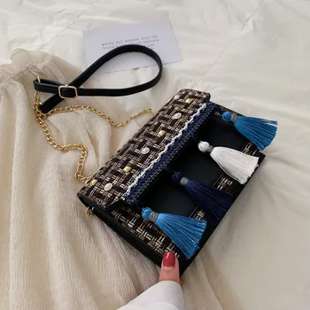 

2020 Vintage Rivet Tassel Women Crossbody Bags For Women's Bohemia Shoulder Bag Ladies Retro Messenger Bag Bolsa Feminina