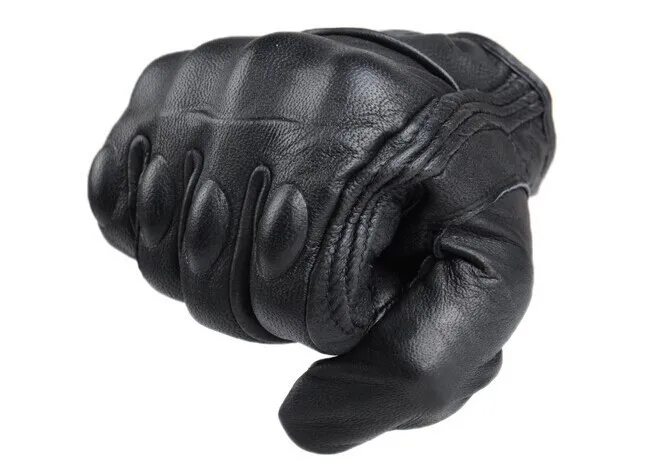 Байкерская перчатка, натуральная кожа, полный палец, черный, moto rcycle, перчатки, rcycle, защитные шестерни, ветрозащитные
