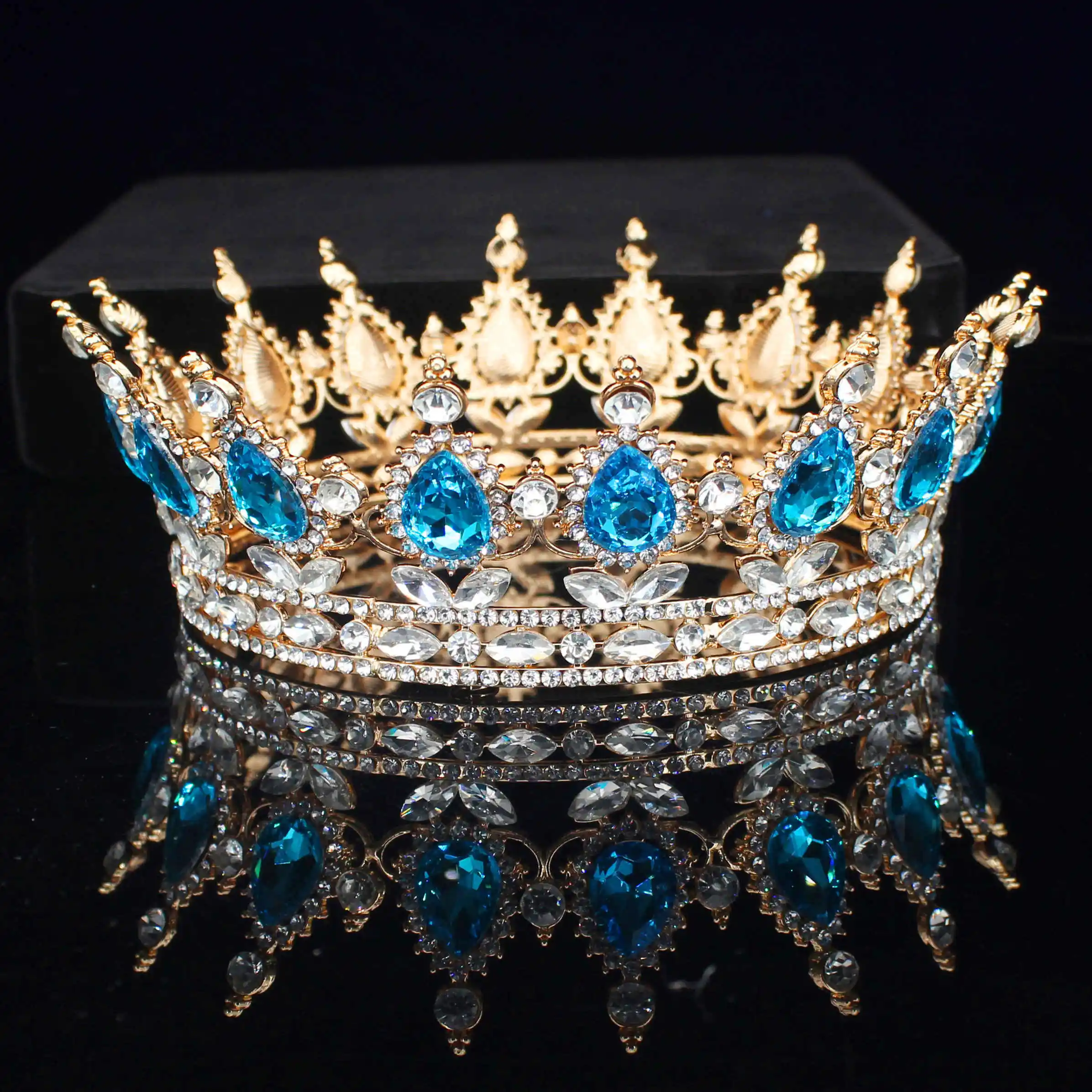 Crystal Queen King Tiaras and Crowns hair accessory jewelry accessories hair headdress bridal headwear hair band crown Bridal Diadem For Bride Women Headpiece Hair Ornaments Wedding Head Jewelry Accessories