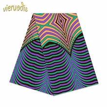 6 ярдов африканская восковая печатная ткань голландская хлопок ткани, материал Дашики батик настоящий цветочный для платья A000317