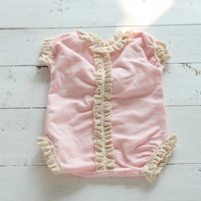 1 romper Одежда для новорожденных девочек; реквизит для детской фотографии; эластичный кружевной комбинезон и повязка на голову; одежда для фотосъемки; аксессуары для студийной съемки - Цвет: 1 romper