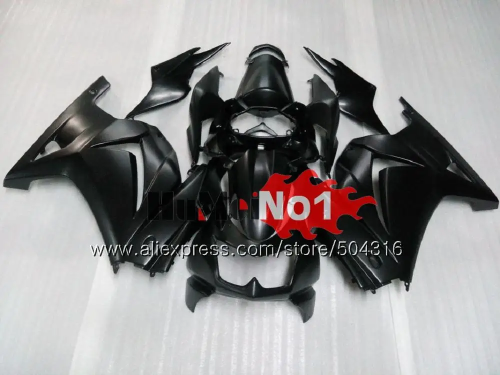 Комплект для KAWASAKI EX250 ZX250 R EX250R 10MC образования легкой пены. 3 ZX EX 250 250R ZX250R 2008 2009 2010 2011 2012 08 09, 10, 11, 12, зеленого и белого цветов обтекатель - Цвет: No. 22 Flat black