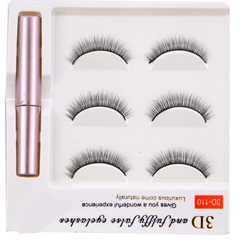 

New Invisible Magnets Magnetic Eyelashes Eye Eyeliner Liquid Set No Glue False Mink Extension Kit 3D Individual Reusable Eyelash