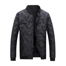 Горячая Распродажа, мужская осенне-зимняя хлопковая куртка с плюшевой хлопковой подкладкой, однотонная теплая верхняя одежда для мальчиков
