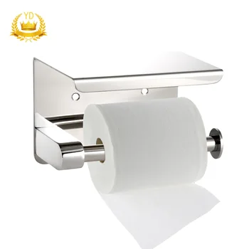 

Hot 1Pcs Stainless Steel Paper Holder Towel Dispenser Bathroom Toilet Tissue Holder Wall Mounted Single Roll Paper Holders TOB