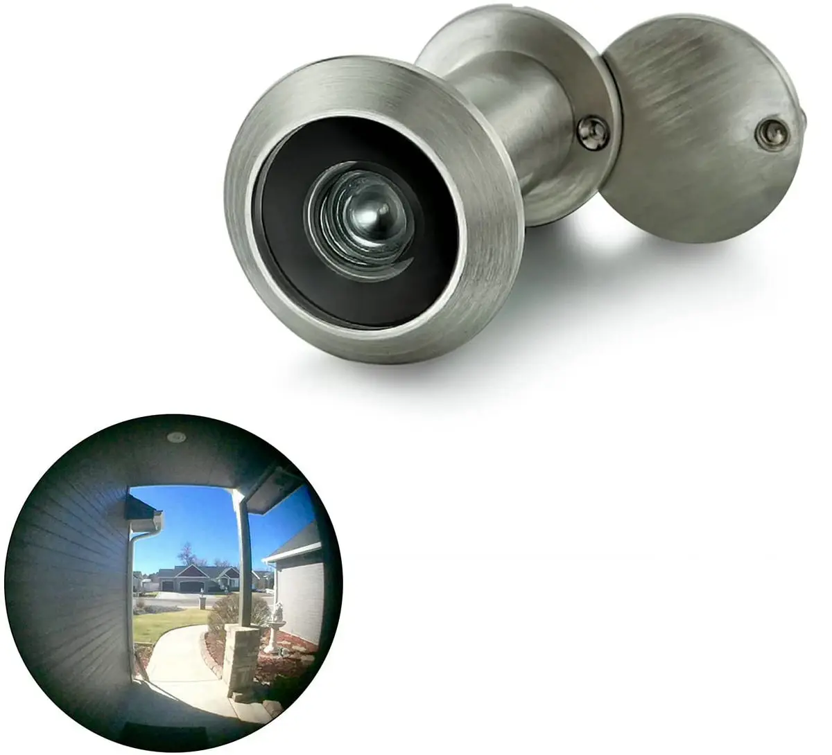 Door Peephole 220-degree Door Viewer 16mm Privacy Cover 35-60mm 60-85mm
