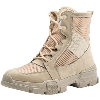 

Summer army boots 2019 men's special forces spring sand breathable ultra-thin net red Martins men Joker black tide shoes