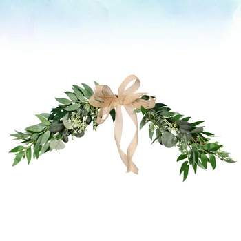 

Seeded Eucalyptus Leaves Garland Simulation Wreath Hanging Decoration for Wall Door Showcase